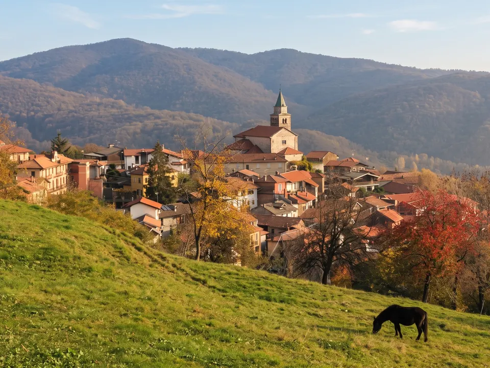 Coiromonte, Ortsteil von Armeno, im Herbst